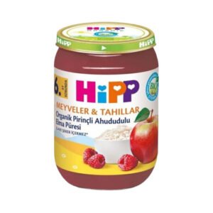Organik Pirinçli Ahududulu Elma Püresi 190 Gr