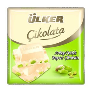 Antep Fıstıklı Beyaz Kare Çikolata 65 Gr