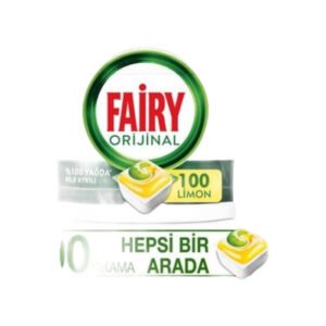 Bulaşık Makinesi Kapsülü Hepsi Bir Arada Limon Kokulu 100 Yıkama