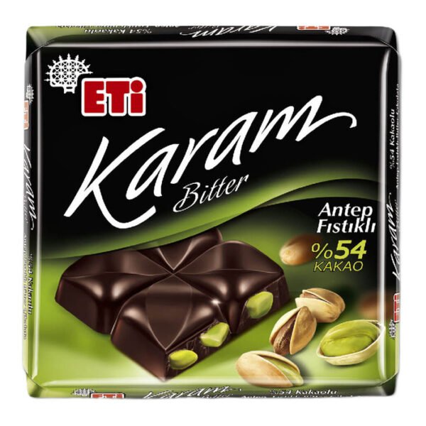 Çikolata Karam Antep Fıstıklı Bitter 60 Gr