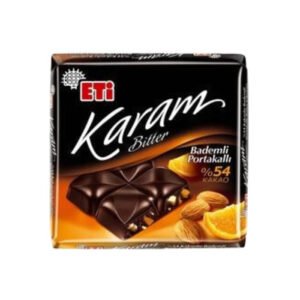 Çikolata Karam Bademli Portakallı Bitter 60 Gr