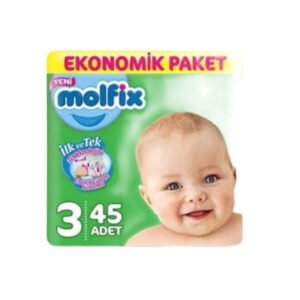 Bebek Bezi 3 Beden Midi Ekonomik Paket 45'li