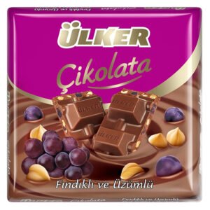 Fındıklı Ve Üzümlü Kare Çikolata 60 Gr
