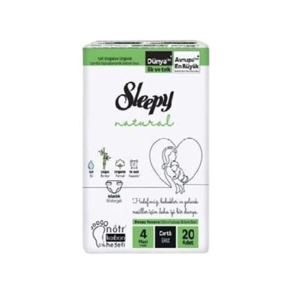 Bebek Bezi Natural Maxi 4 Numara Cırtlı Bez 20'li