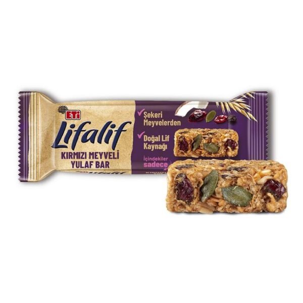 Lifalif Kırmızı Meyveli Yulaflı Bar 35 Gr