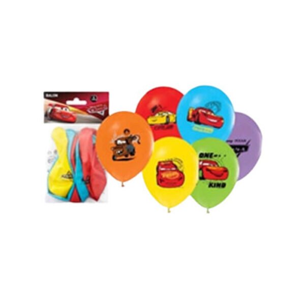 Balon The Cars Poşet İçi Balon 6'lı