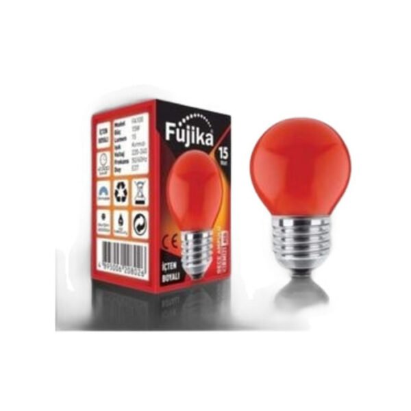 Red 15 Watt Renkli Gece Lambası Ampulü Kırmızı Renk