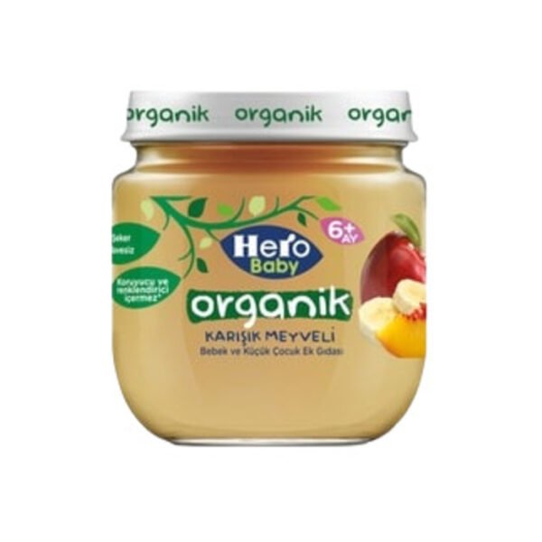 Kavanoz Maması Organik Karışık Meyveli 120 Gr