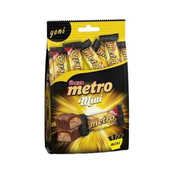 Metro Mini Sütlü Çikolatalı Kaplı Karamel & Nugalı Bar 100 Gr