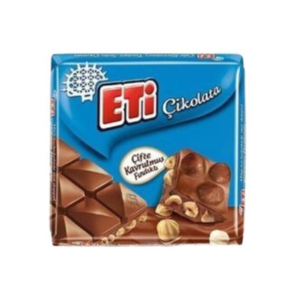 Çikolata Çifte Kavrulmuş Fındıklı Kare 60 Gr