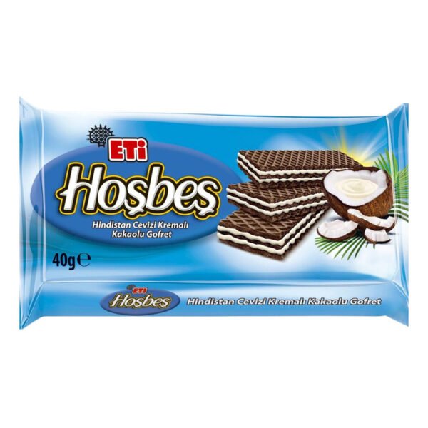Hoşbeş Hindistan Cevizi Kremalı Kakaolu Gofret 40 Gr